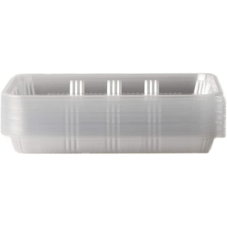 90 Pack] 3 Compartment Black Disposable Container with Lids, Meal