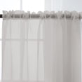 thumbnail image 6 of Sheer Tier Curtains Curtain Sheers Transparent Half Window Curtains Kitchen Tiers Bathroom Small Curtains Cafe Curtains Light Filtering Voile Panels Rod Pocket 1 Panel GREY 132*92cm, 6 of 9