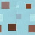 thumbnail image 1 of Ahgly Company Indoor Square Patterned Tron Blue Area Rugs, 7' Square, 1 of 6