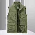 thumbnail image 5 of Gamivast Mens Sleeveless Shirts Multi Pockets Utility Zip up Work Shirts Stand Collar Athletic Shirts Breathable Lightweight Quick Dry Outdoor Fishing, 5 of 7