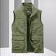 thumbnail image 5 of Ceisia Men's Relaxed Fit Multi-Pocket Utility Vest - Stand-Up Collar Zip Front Army Green M Gifts, 5 of 7