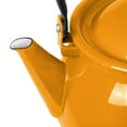 thumbnail image 4 of Novomoskovsjka Posuda Mustard Enamel Kettle with Metal Handle 3.7 Qt (3.5 L) Enameled Steel Stovetop Kettle Vintage Teapot for Stove Top, 4 of 5