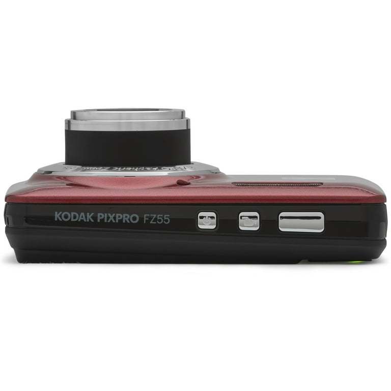 Kodak PIXPRO FZ55 Compact Digital Camera, Red Bundle with Lexar
