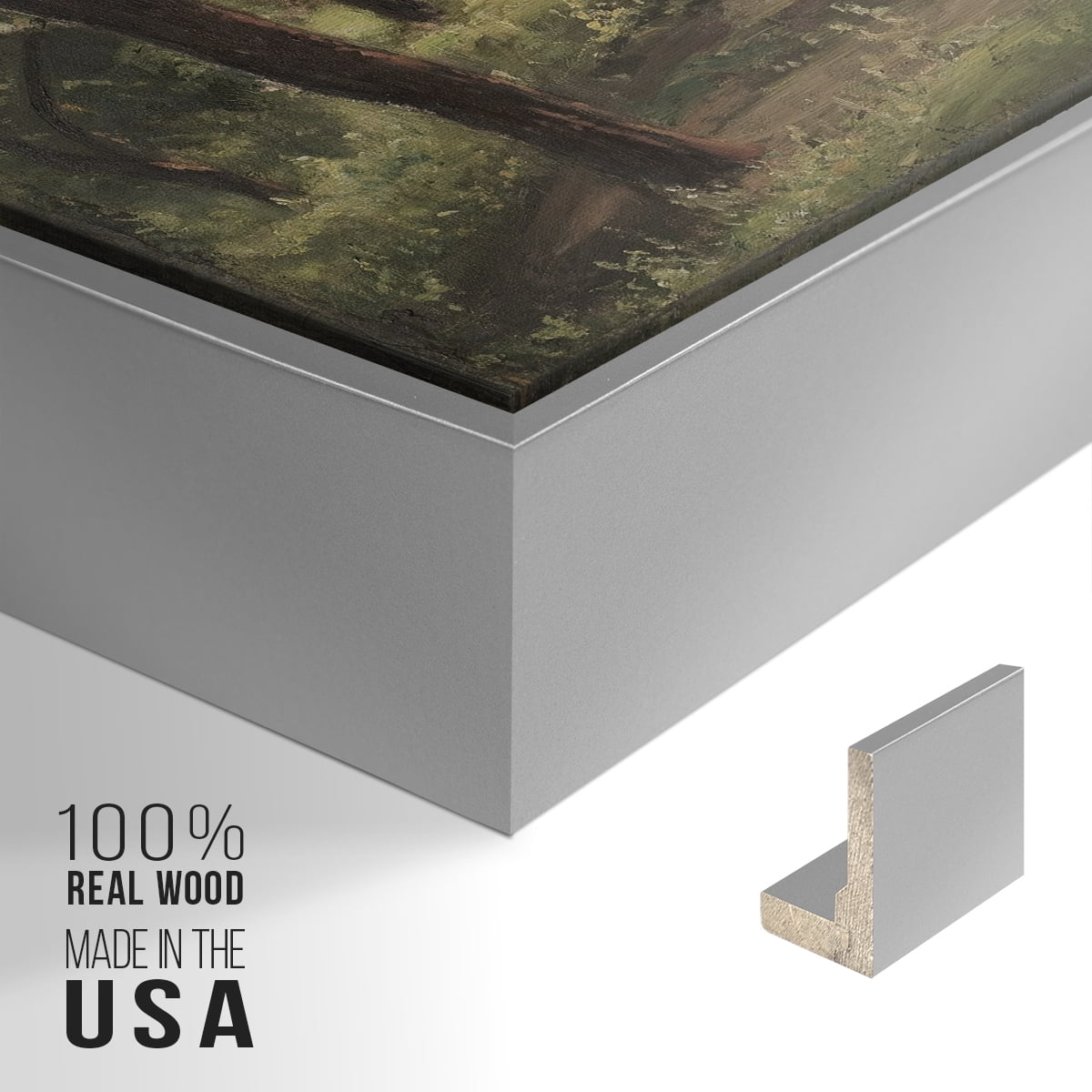 Vintage Landscape-CCCLXI By Wexford Home Framed in Silver Wood Gallery Wrapped Canvas 17 in. x 25 in.