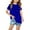 Blue, variant on Girls Shirts Short Sleeve Plain Tee Kids Crewneck Tshirts Summer Tops Basic Tees 3-14 Years