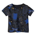 thumbnail image 1 of T-Shirts d'Été pour Filles, Doux, Imprimé Graphique, Manches Courtes, Basiques, Col Rond, Taille 1-2T, 1 of 4
