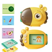 Chok Giraffe Reader, Early Education Toy Learning Cards Letter Learning Machine Boys Girls Musical Toys Children's Giraffe Card Reader Kids Word Card with Reading Function Cute Learning Toy Gift