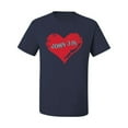 thumbnail image 2 of Loved John 3:16 Bible Verse Christian Inspirational/Christian Men's Graphic T-Shirt, Navy, 2XL, 2 of 3