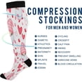 thumbnail image 4 of FREEAMG 1 Pair Lovely Love Heart Compression Socks for Women Men,Knee High Stockings for Athletic Sports,Running,Travel, 4 of 7