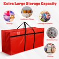 thumbnail image 6 of 4 Pcs 176 Gallon Large Moving Bags with Zipper and Handles Foldable Storage Duffle Bags Heavy Duty Extra Large Totes for College Dorm Travel Clothes Blankets Bedding Moving (Red), 6 of 16