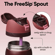 Owala Freesip 32oz Insulated Stainless Steel Water Bottle - Black Cherry