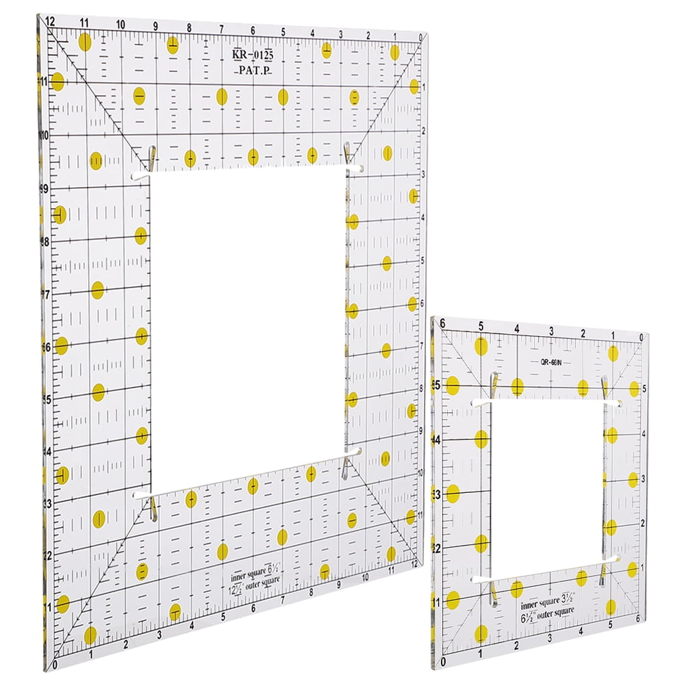 HOOWIFFY Clear Acrylic Quilting Ruler with Patchwork Grid, Easy to Read and Use for Sewing and Craft Projects