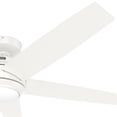 thumbnail image 3 of Hunter 52 inch Indoor Ceiling Fan with LED Light and Remote Control - White Ceiling Fan, Standard Mount, 5 Blades, For Bedroom, Living Room, or Kitchen, Quiet - Zayden 51697, Fresh White, 3 of 17