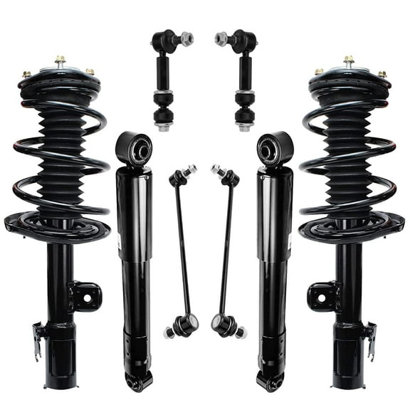 Detroit Axle - 8pc Struts Shocks Kit for 2006-2012 Toyota RAV4 [3.5L] Front Complete Struts w/Coil Spring Rear Shock Absorbers Front Rear Sway Bars Replacement Quick Install Ready Struts Assembly