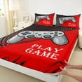 thumbnail image 4 of Feelyou Cartoon Gamepad Player Twin Sheet Sets for Kid, Chic Cycle Abstract Twin Fitted Sheet, Play Game Theme Flat Sheet, Breathable Home Decor, 3 Pieces, 4 of 8