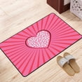 thumbnail image 3 of DouZhe Pink Heart Love Rugs Doormat, Non-Slip Machine Washable Carpets Floor Door Mat , 36" x 24", 3 of 6