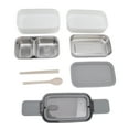 thumbnail image 1 of Lunch Box, Stainless Steel Lunch Container Double Layers Microwaveable  For Office Three Divisions, 1 of 8