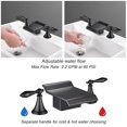thumbnail image 5 of Aquaterior 3pcs Hot & Cold Water Waterfall Roman Faucet Bath Tub Vessel Sink Bathroom Tap Lavatory, 5 of 9
