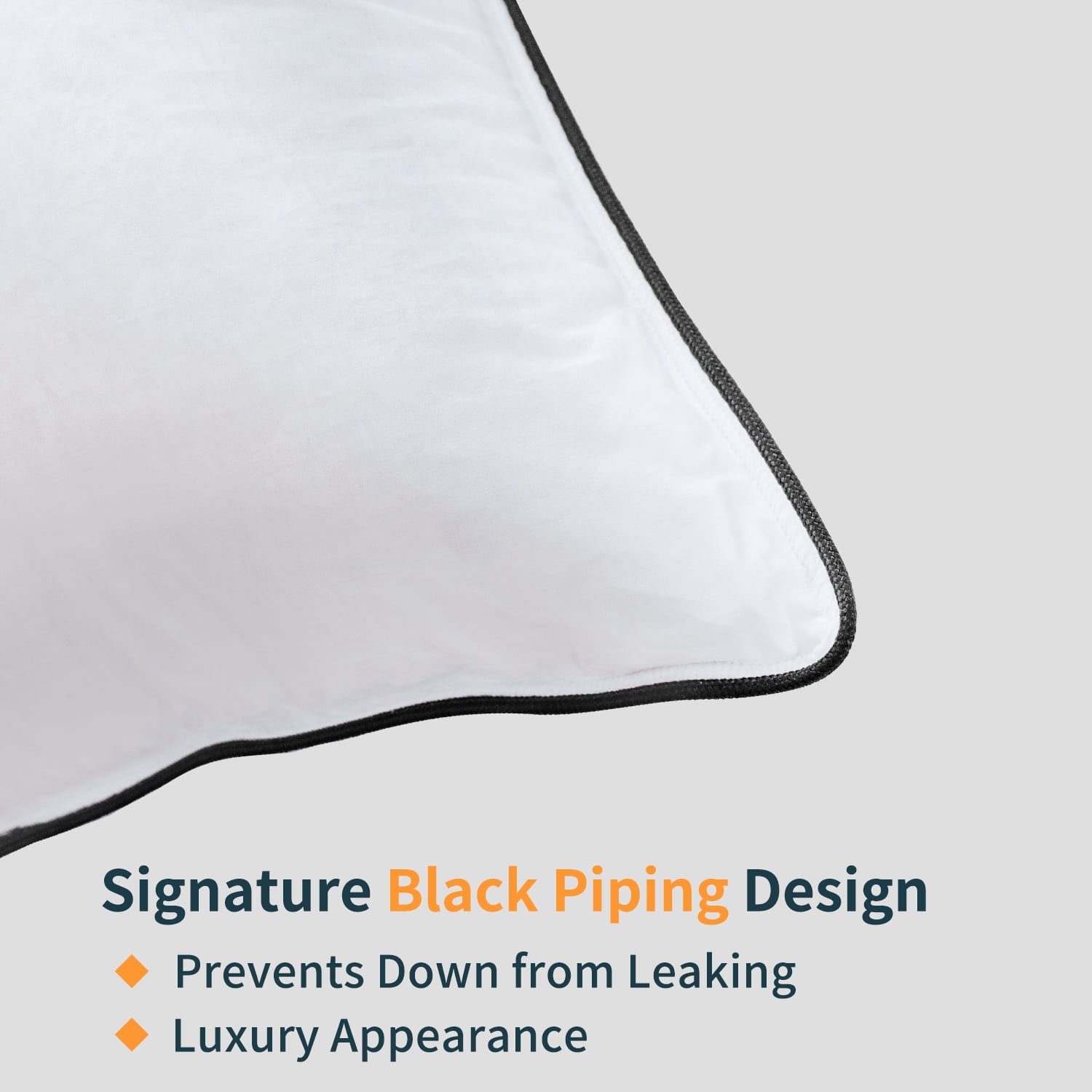 HYVIF Luxury Down Pillows ,White down pillow core, high fluffiness, clean pillow core, cushion, soft and comfortable pillow-1 Pack,Queen (20" x 28")