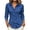 009-Blue, variant on Diufon Linen Shirts for Women Long Sleeve V Neck Collared Button Down Shirt Spring Summer Casual Loose Tops