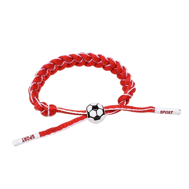 Pulsera de Fútbol Fútbol Joyería Ajustable Unisex Fútbol Paracord Pulseras Fútbol Regalo