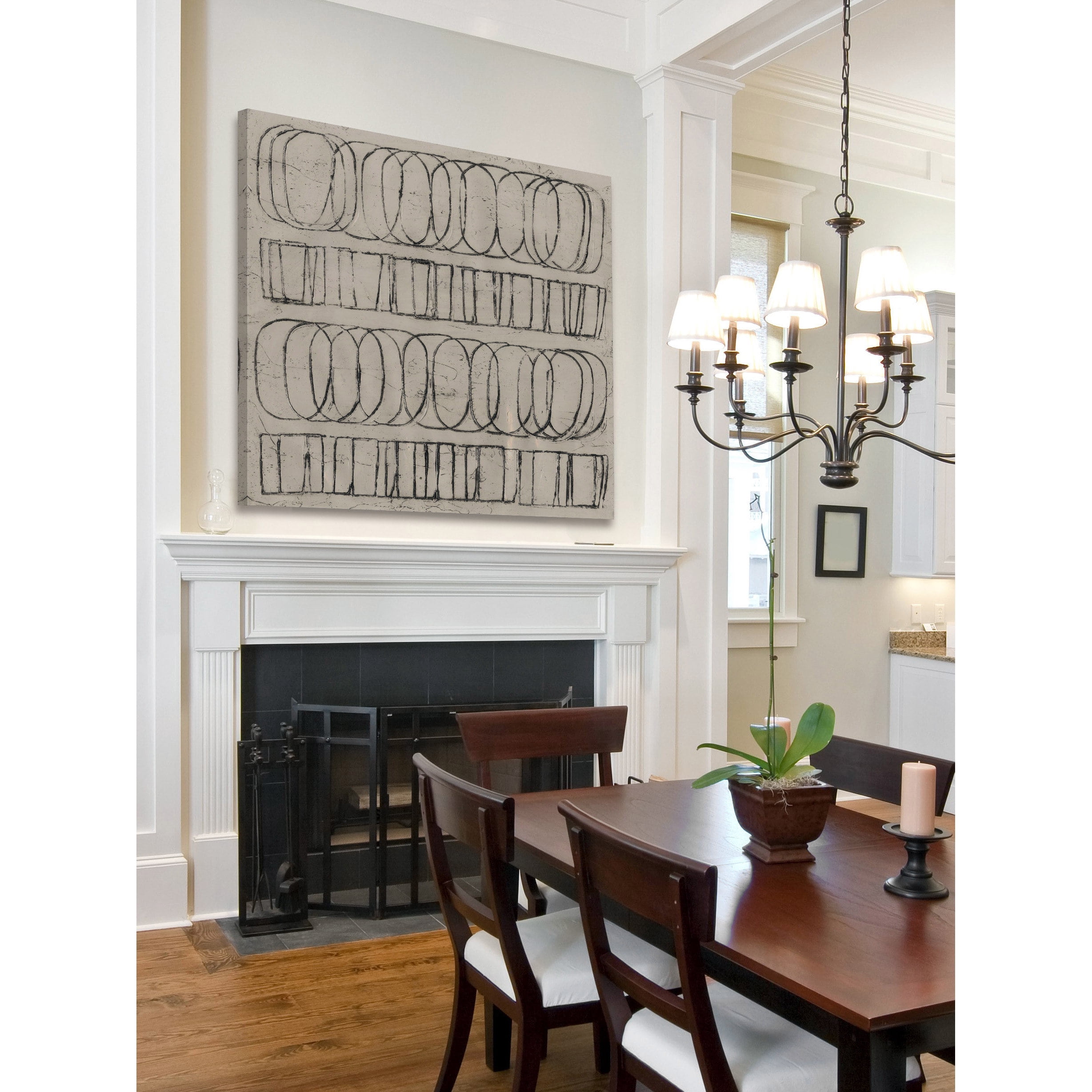 "Ovals & Rectangles" Painting Print on Wrapped Canvas