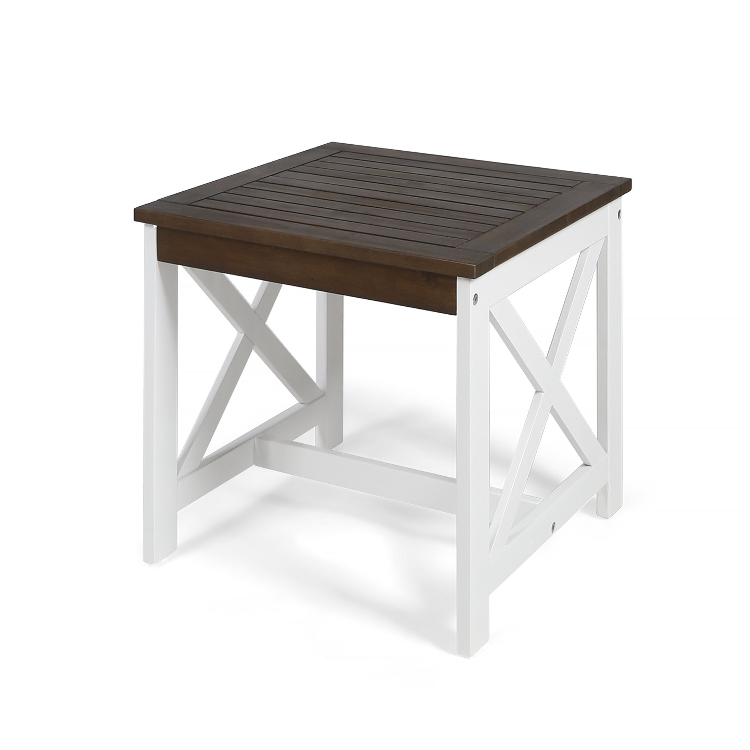 Christopher Knight Home Cassara Outdoor Farmhouse Cottage Square Christopher Knight Home Cassara Outdoor Farmhouse Cottage Square Acacia Wood End Table By Com