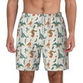 thumbnail image 2 of Picia Summer Dinosaur pattern Mens Swim Trunks with Compression Liner Stretch Beach Shorts Quick Dry with Zipper Pockets No-Chafing Board Shorts-Medium, 2 of 9