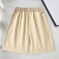 thumbnail image 4 of Man Loose Fit Shorts Casual 2025 Summer Pockets Drawstring Elastic Waist Short Pants Lounge Baggy Short Pants, 4 of 5