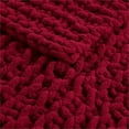 thumbnail image 4 of Madison Park 50 x 60" Contemporary Chenille Chunky Knit Throw in Red, 4 of 9