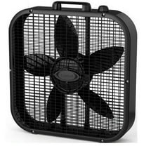 Lasko Products B20401 20 in. Black Box Fan With 3 Quiet Speeds