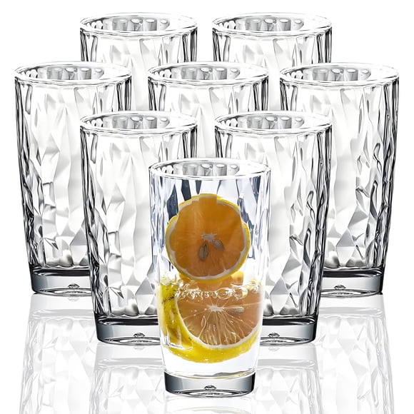 Vasos para beber VEILEDGEM Unbreakable Tritan, 450 ml, juego de 8