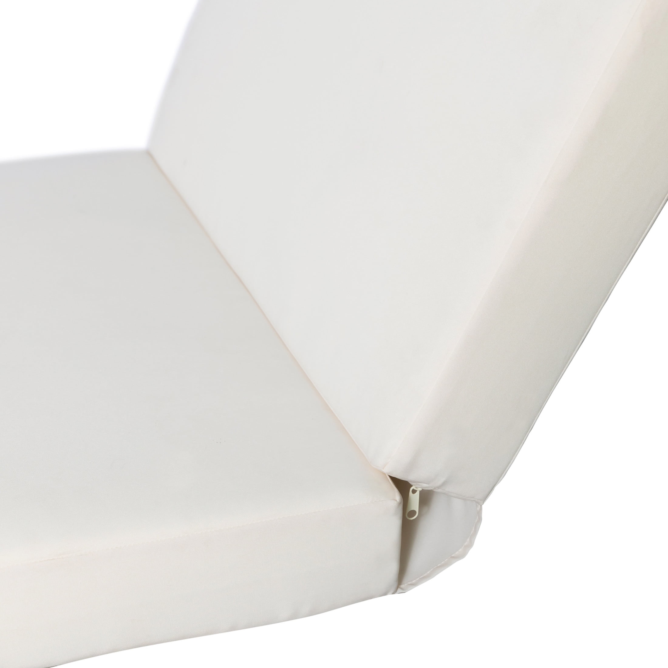 Christopher Knight Home Outdoor Chaise Lounge with Tri-Folding Cushion, Adjustable 4-Position Backrest, Light Brown+Cream