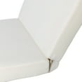 thumbnail image 6 of Christopher Knight Home Outdoor Chaise Lounge with 3-Fold Cushion, Adjustable Recliner, White + Cream, 6 of 12