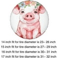 thumbnail image 7 of PISONIC Cute Pink Pigs Spare Tire Cover Weatherproof Universal Wheel Protectors for RV Camper Travel Trailer SUV Truck 14 inch, 7 of 7