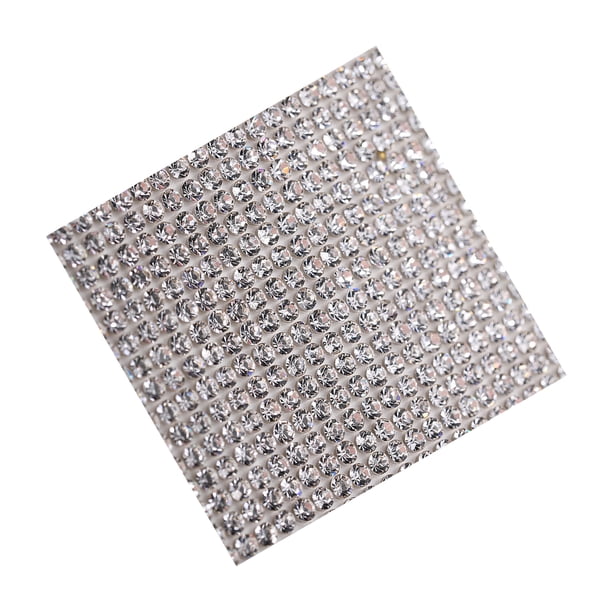 Bewildely Cinta de diamantes de imitación de cristal accesorios de ropa pegatina conveniente de suministros para el hogar blanco 6 pegamento Type3 NO3