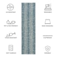 thumbnail image 6 of SAFAVIEH Courtyard Robert Striped Indoor/Outdoor Runner, 2'3" x 8', Light Grey/Blue, 6 of 10
