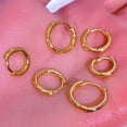 thumbnail image 5 of 14K Gold Plating Small Huggie Hoop Earrings for Women 925 Sterling Silver Hypoallergenic Cartilage Huggie Hoops Earrings for Men（3 Pairs, 5 of 10