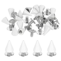 Uxcell 100-Pack Spike Cone Studs 6x6 mm Plastic with Hole for Garments/Shoes/Bags/DIY Leather Craft Gold