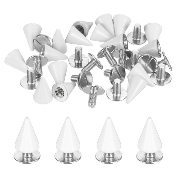 Uxcell 18 juegos de remaches en forma de cono de 10x7mm de latón + tornillos de hierro para manualidades en blanco
