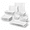 Ivory White-26 Piece(Service for 6), variant on Dinnerware Sets 30-piece Pink Plates And For 6 Porcelain Set With Cups Sacuers Square Dish Modern Dining Ware Series Flora