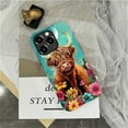 thumbnail image 7 of Punmada Compatible with iPhone 11 Pro Matte Case For Girl Boy Full Body Protective Hard Shell Esthetics Pattern Flower Highland Cow, 7 of 7