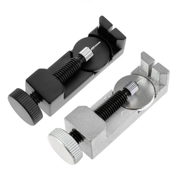 Kit de eliminación de eslabones de reloj, herramienta para correa de reloj con 6 pines adicionales para quitar el pasador de eslabón de la correa y dimensionar el reloj, paquete de 2 ER