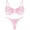 Pink, variant on Bra and Panty Sets for Women Matching Underwear Bralettes Lace Mesh Push Up V Neck trappy Floral Embroidered Breathable Underwear 2 Piece Black M