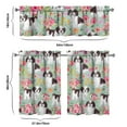 thumbnail image 6 of Dog Print Kitchen Curtains 36 Inch Short - 3 Panel Set, Cute Puppy & Floral Design, Rod Pocket Pet Lover Curtains 100% Polyester, Paw & Bone Pattern for Kitchen, Living Room, Bedroom, Easy Wash, 6 of 6