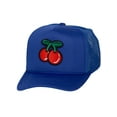 thumbnail image 2 of Top Headwear Large Cherry Hat - Mens Womens Cherries Snapback Trucker Cap Royal, 2 of 4