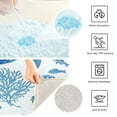thumbnail image 4 of U-Shaped Toilet Mat Plush Bathroom Rug Mat Non Slip Bathroom Mats Sea Turtles and Coral Reefs, 4 of 5