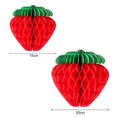 thumbnail image 5 of sunsanly 10Pcs Strawberry Ball Tissue Craft Paper Decorations Red Pink Paper Strawberry Honeycomb Ball Birthday Party Decoration, 5 of 7