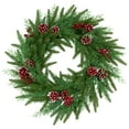 thumbnail image 2 of Northlight Real Touch™️ Wind River Fir with Glittered Pinecones Artificial Christmas Wreath - 24" -, 2 of 9
