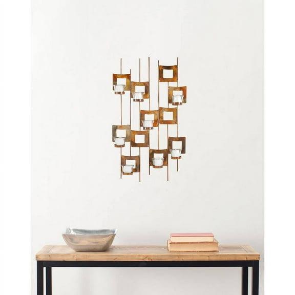 Safavieh 8-Votive Candle Squares Wall Dcor - Copper